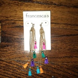 Francesca’s Tiny tassle earrings